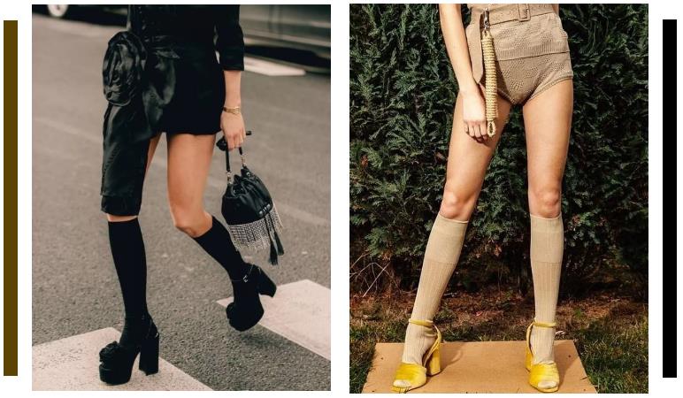 说好一起露脚踝，那些时髦精却偷偷穿上了中筒袜