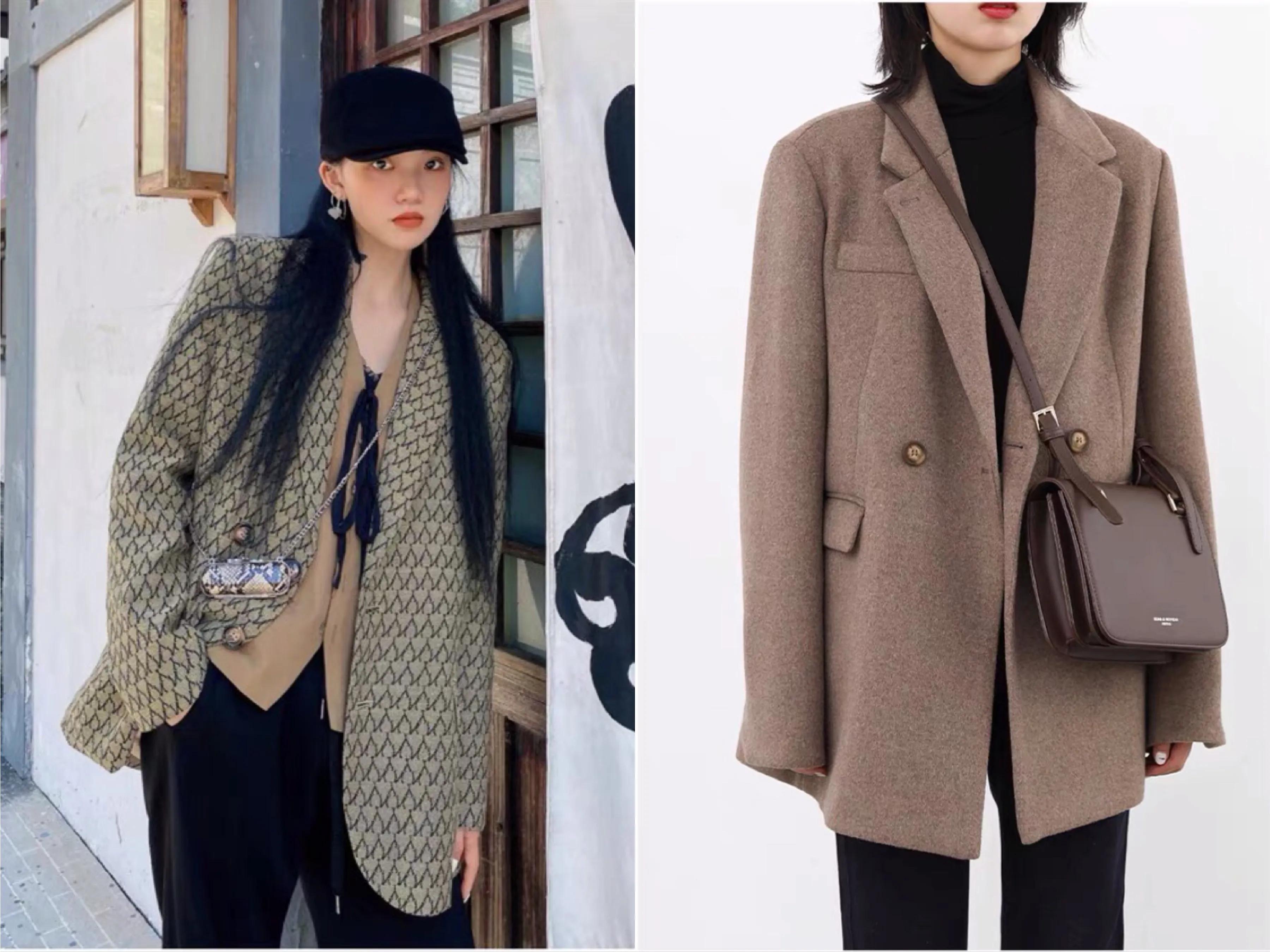 西装复古机车,复古竖条西装