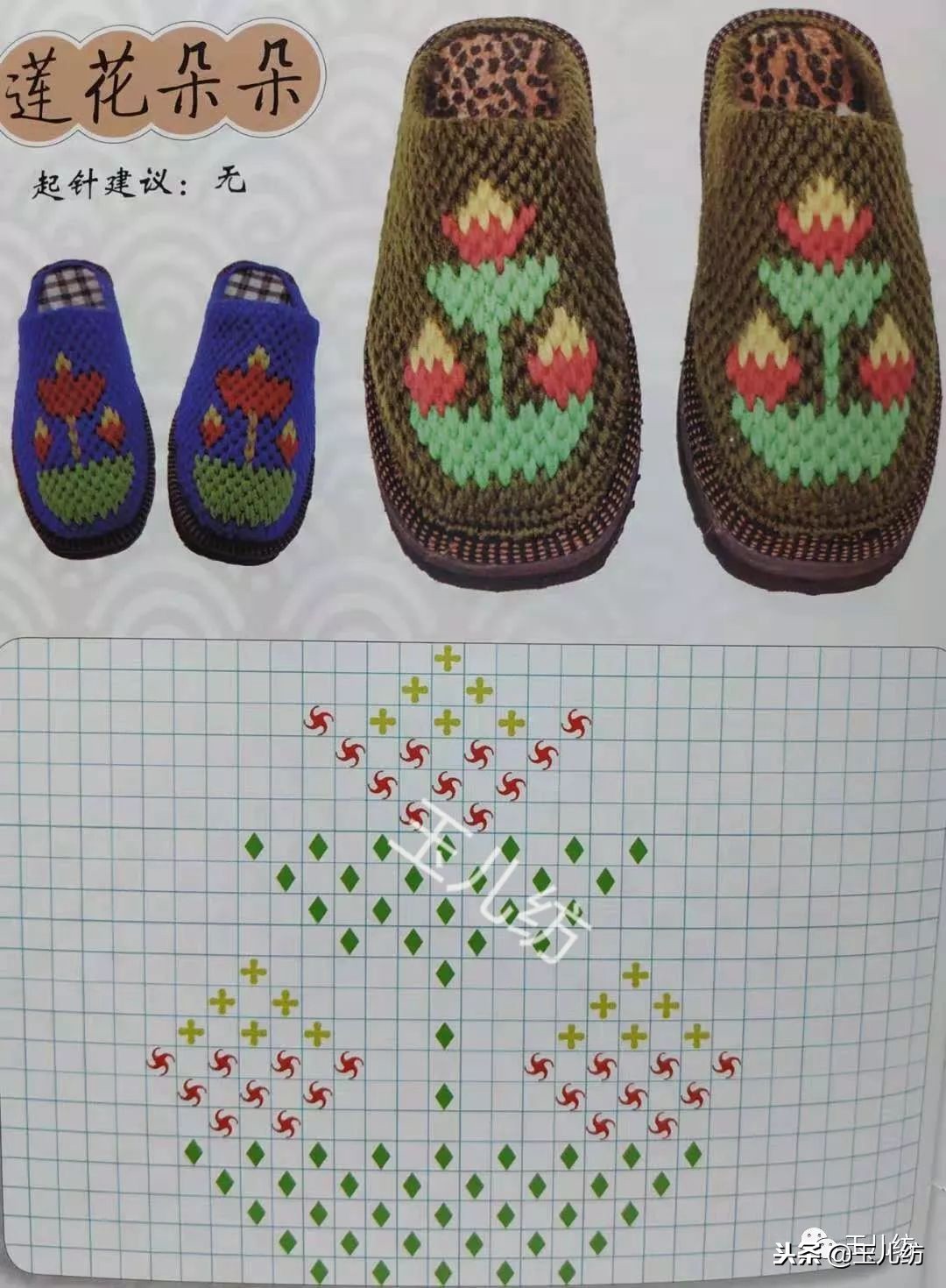 毛线拖鞋图纸200款玉儿纺图片,毛线拖鞋图纸200款玉儿纺