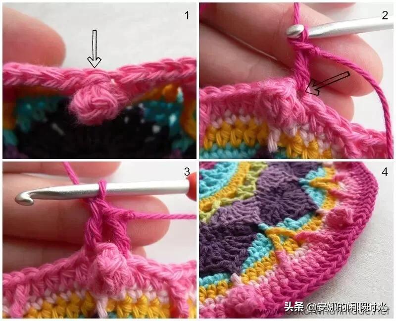 曼陀罗毯子编织教程,苏菲花园曼陀罗毯子钩法高清图解