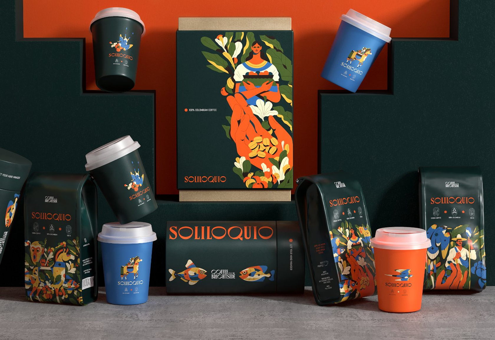 SoliloquioCoffee哥伦比亚咖啡品牌设计via:CristianGonzález​​​​