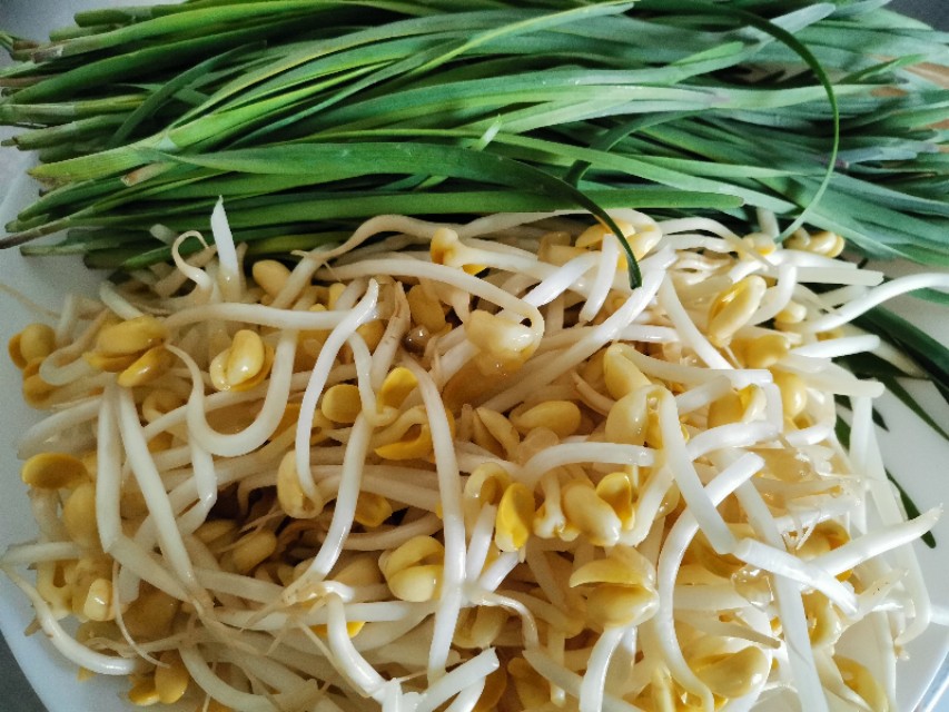 当韭菜邂逅黄豆芽，就变成了“黄鸟钻翠林”，居然是一道家常菜