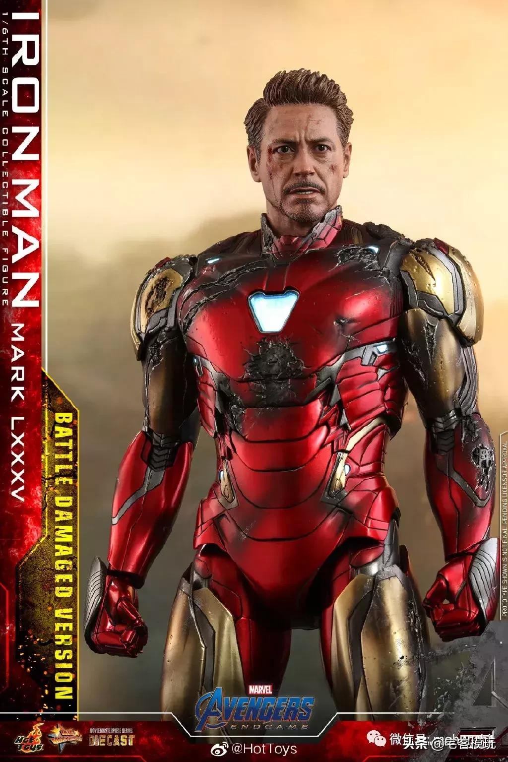 hottoys钢铁侠马克85战损,模玩hottoys