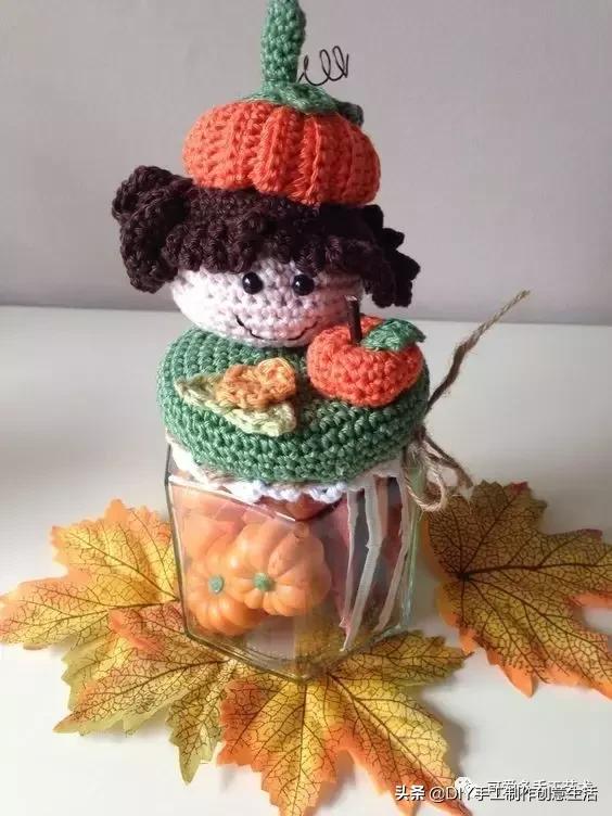 旧瓶子改花瓶套的钩法,旧玻璃瓶编织教程