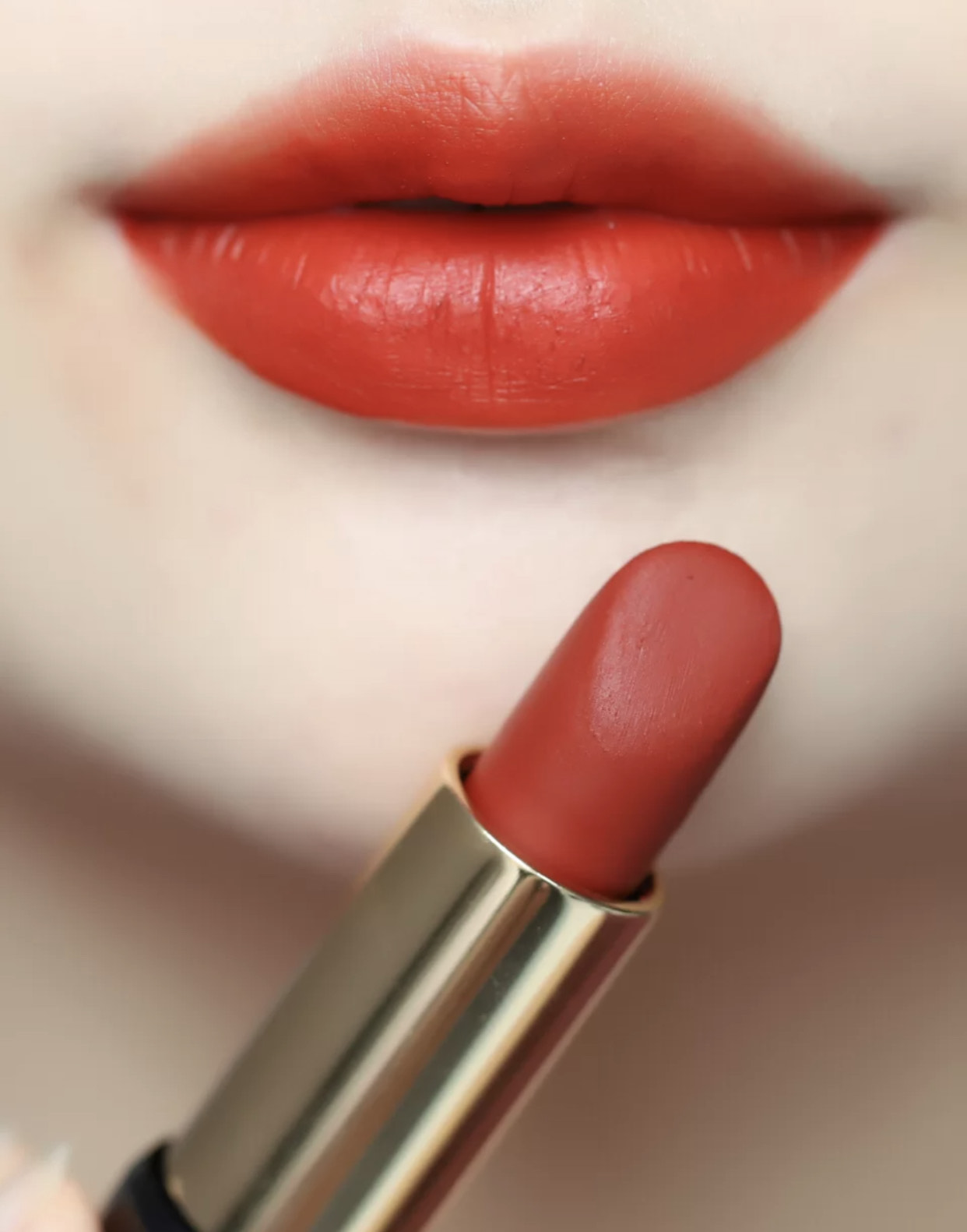 大牌口红阿玛尼321,番茄色大牌