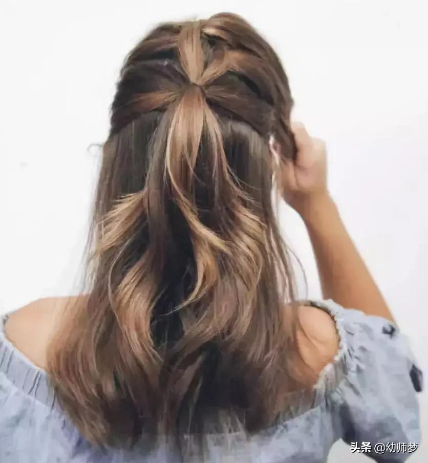 2款韩式时尚编发扎发详细教程,时尚编发扎发教程简单好看