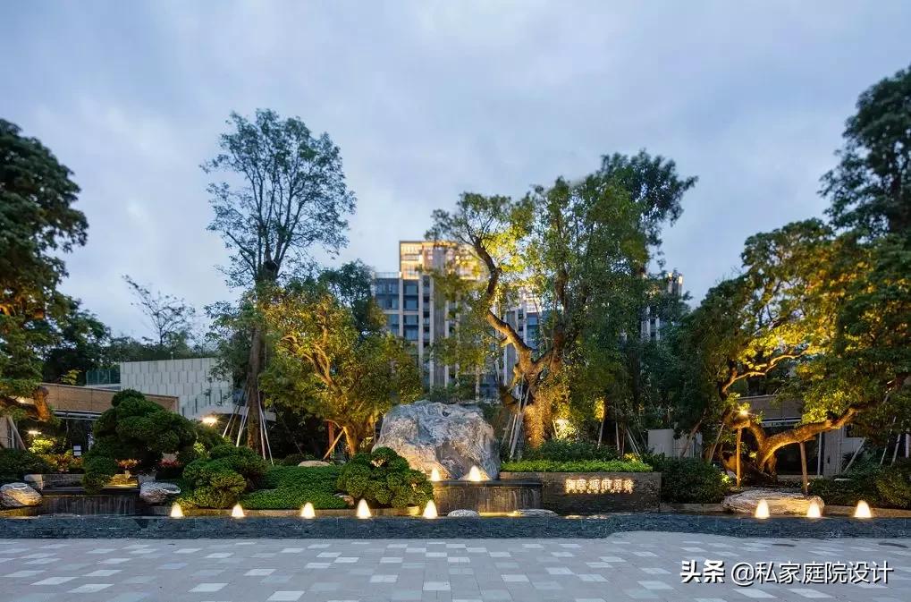 中式庭院石头造景效果图,庭院景观置石技法