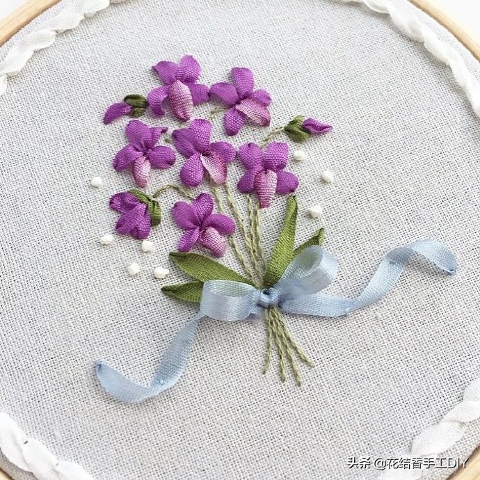 丝带绣基本针法,丝带绣绣法大全教程