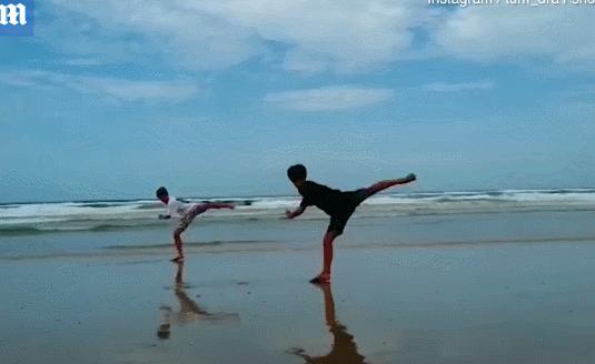 原地单脚翻转教学,360单脚翻转动作教学