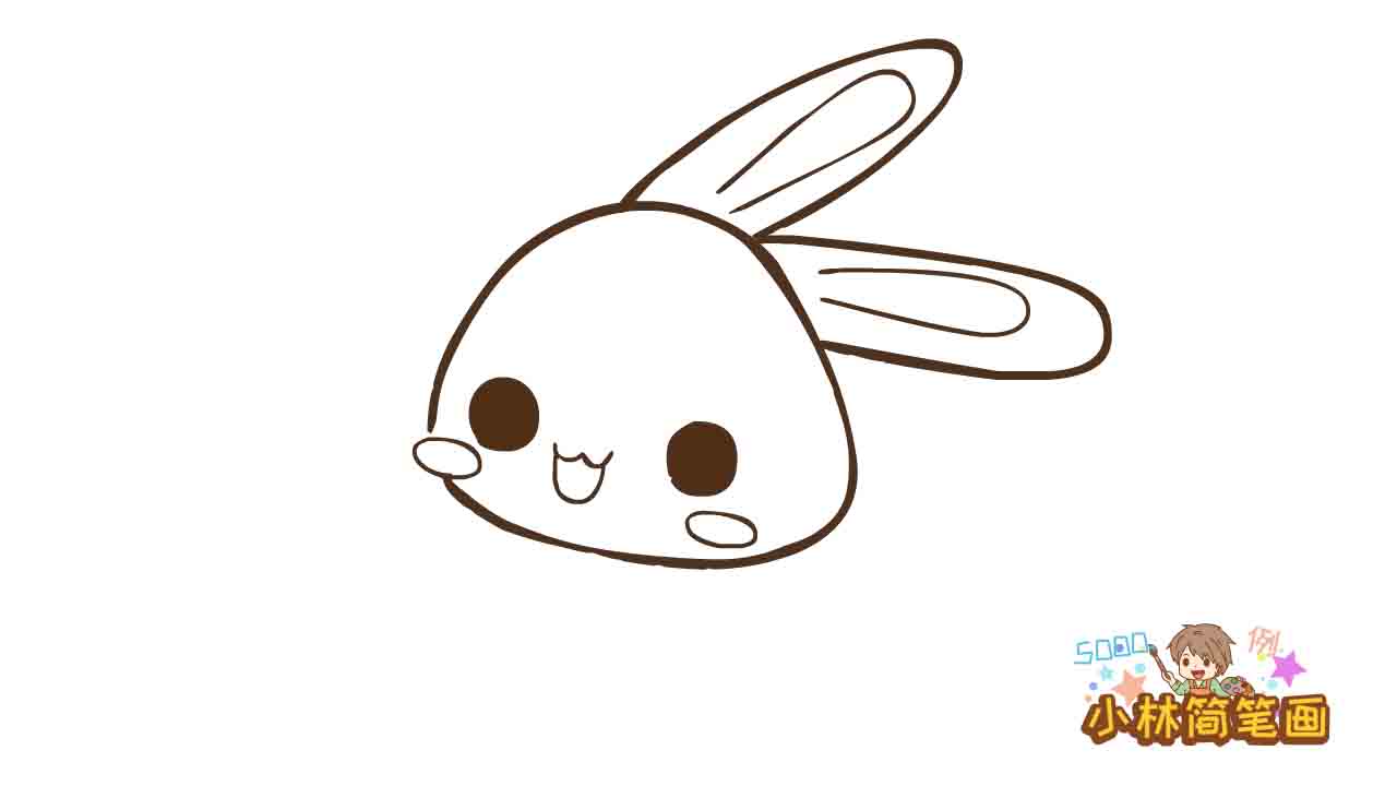 怎么画可爱的小兔子简笔画,小兔子吃胡萝卜的简笔画怎么画