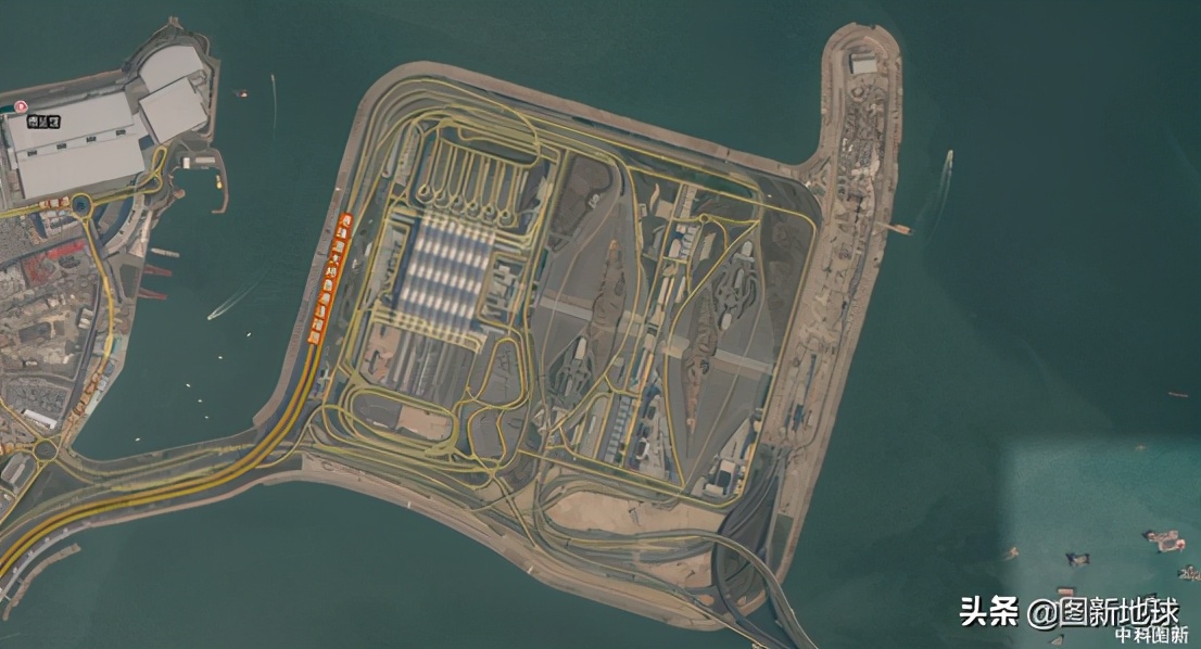 港珠澳大桥俯瞰全景真的太壮观了,港珠澳大桥人工岛俯瞰全景图