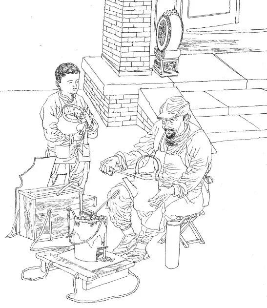 看连环画,清末老北京民俗画