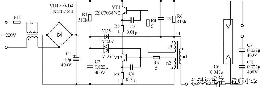 详细说明节能灯电路工作原理,节能灯电路图及工作原理图