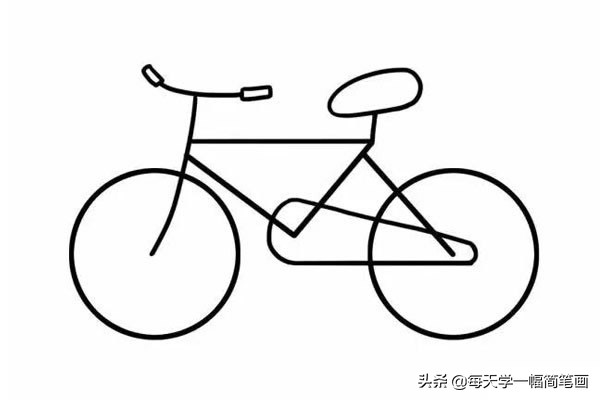 骑自行车的人怎么画简笔画,怎样画自行车简笔画简单又漂亮