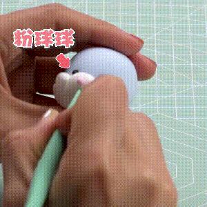 轻黏土可爱又简单的捏法,做一个简单可爱的小萌物用粘土捏