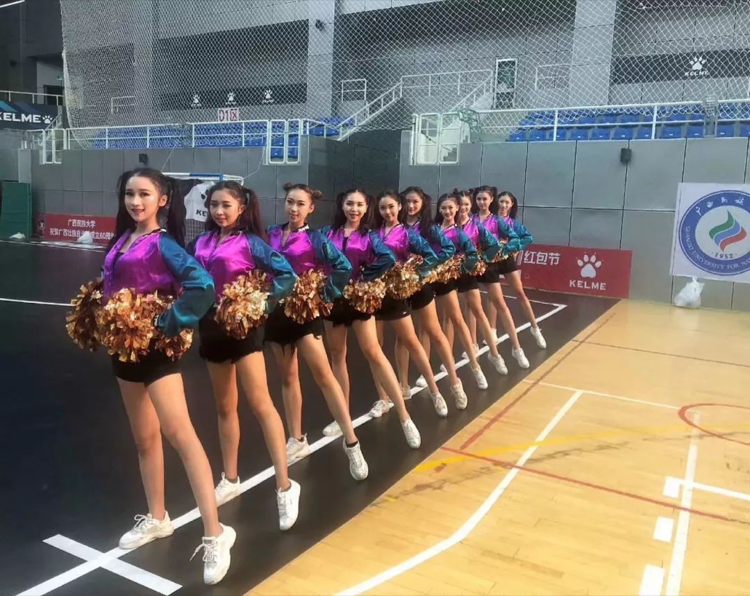 大五赛场上的最美校花，广西艺术学院陆娴：啦啦操这辈子最难割舍