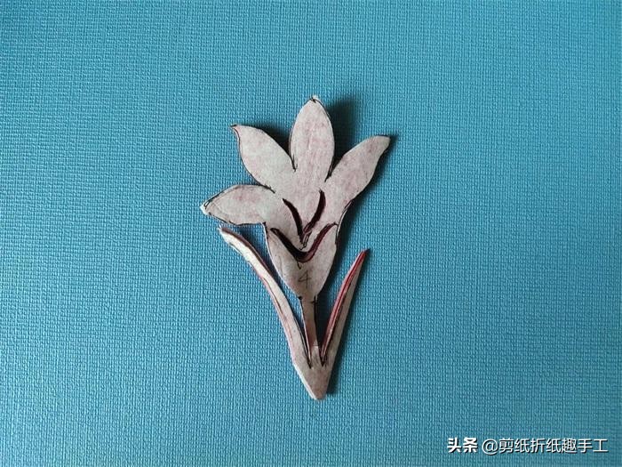 百合百年好合国画简单,百合简单剪纸