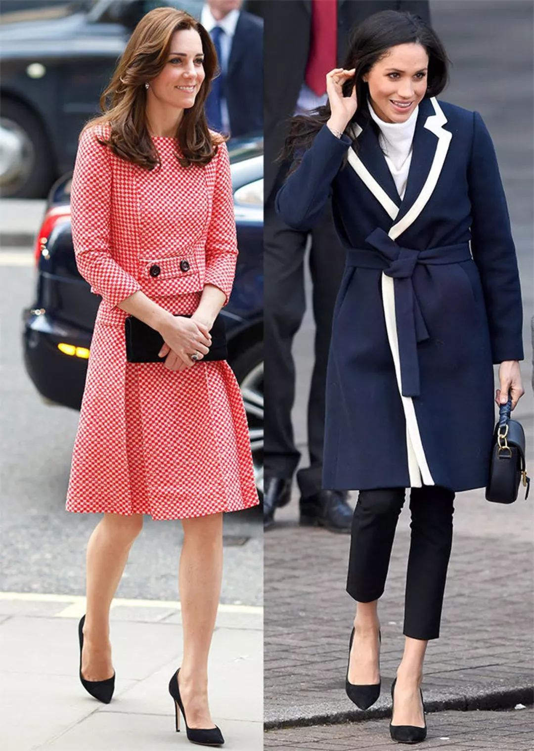 为减少高跟鞋磨脚，凯特为自己准备3个尺码，梅根直接用棉花塞脚