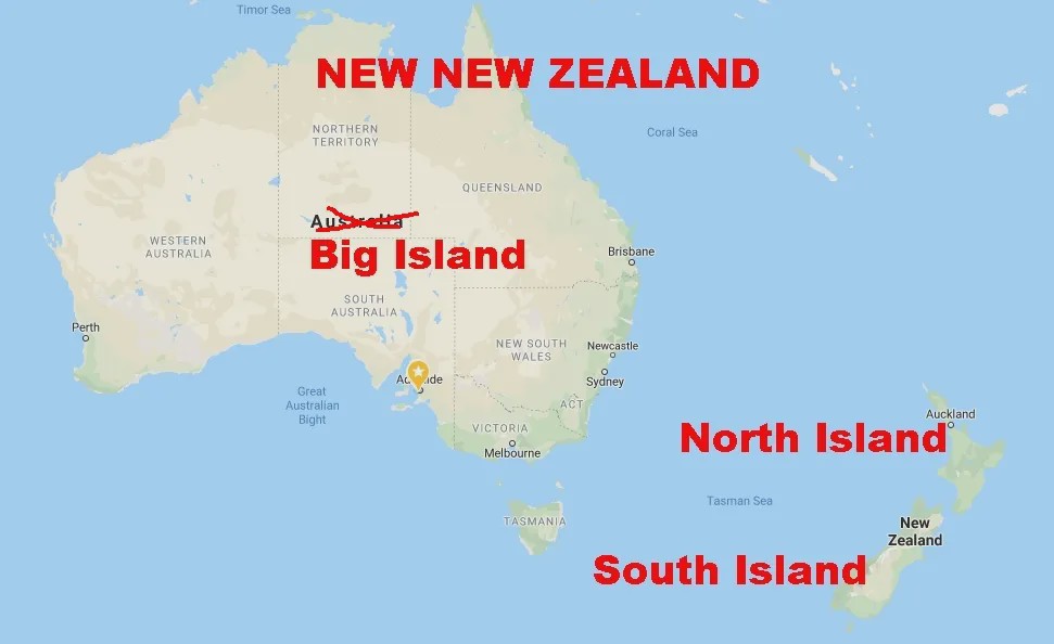 不满莫里森，澳洲人呼吁：求求新西兰吞并澳洲！国家地图都出炉了