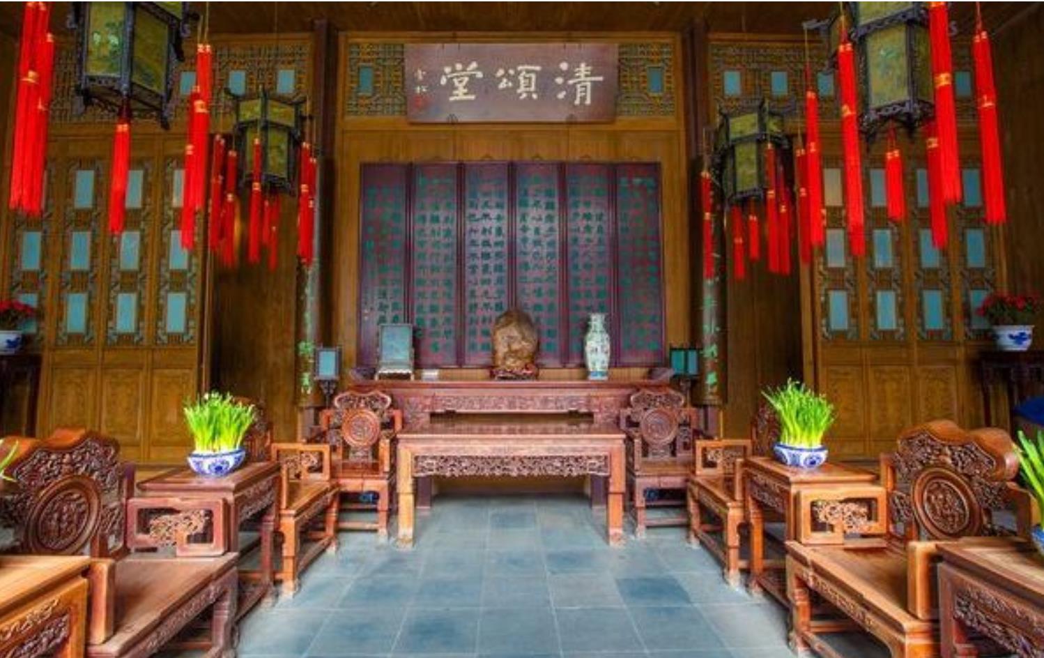 商品房红木家具客厅效果图,古典红木新中式风格家具