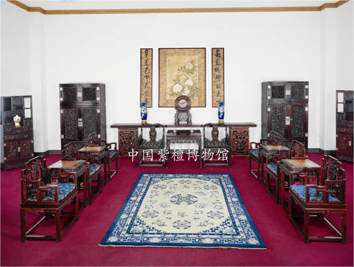 商品房红木家具客厅效果图,古典红木新中式风格家具