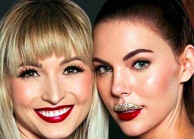 80颗钻石唇妆,嘴唇镶钻石视频