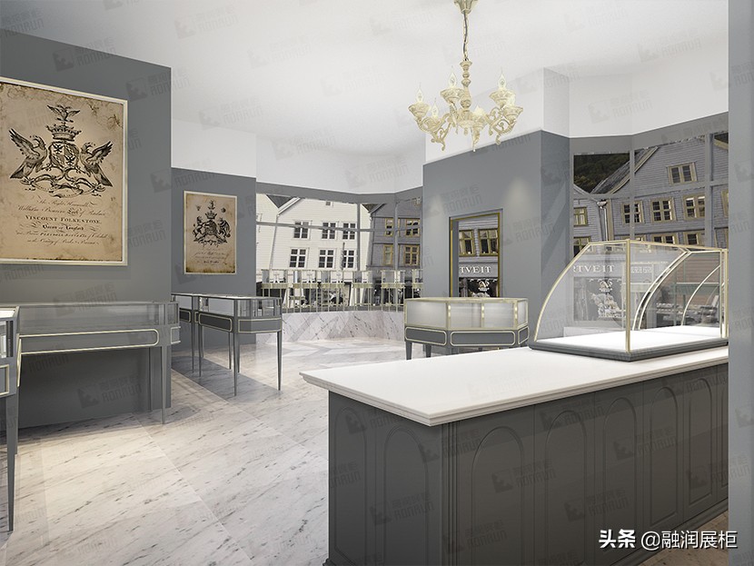 中国珠宝店面装修设计,高端珠宝定制店设计