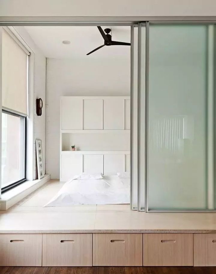 新式榻榻米床效果图,榻榻米改床一体效果图