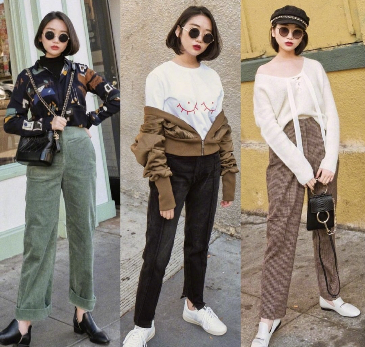 短款外套超酷搭配高腰裤,搭配高腰裤短外套