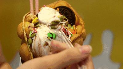 超级简单的香蕉口味雪糕冰淇淋,会爆浆的蛋仔冰淇淋