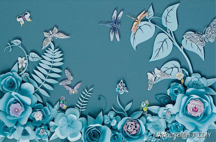 纸艺教程教你用彩纸diy简易花瓶,纸艺教程教你用彩纸diy漂亮的墙花