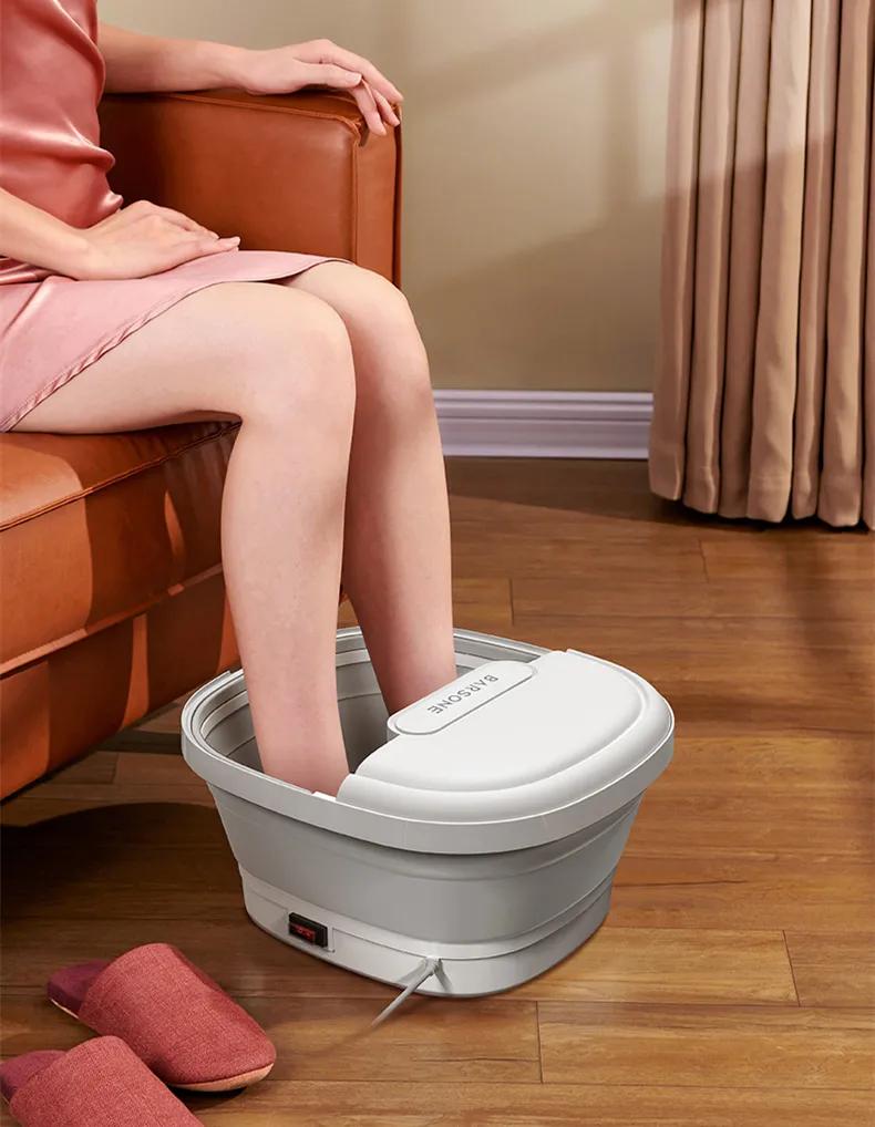 便携式泡脚盆自动加热按摩,恒温足浴泡脚盆