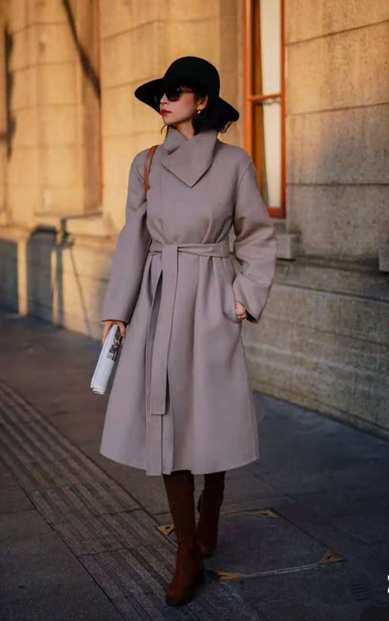 大衣自带的腰带,大衣选择带腰带还是不带腰带的好