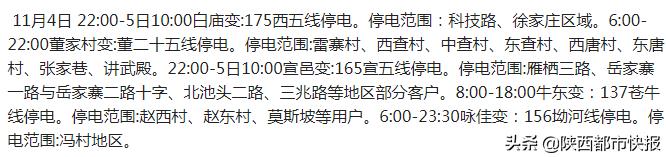 西安供电局停电通知最新公告,西安北郊新城区停电最新通知