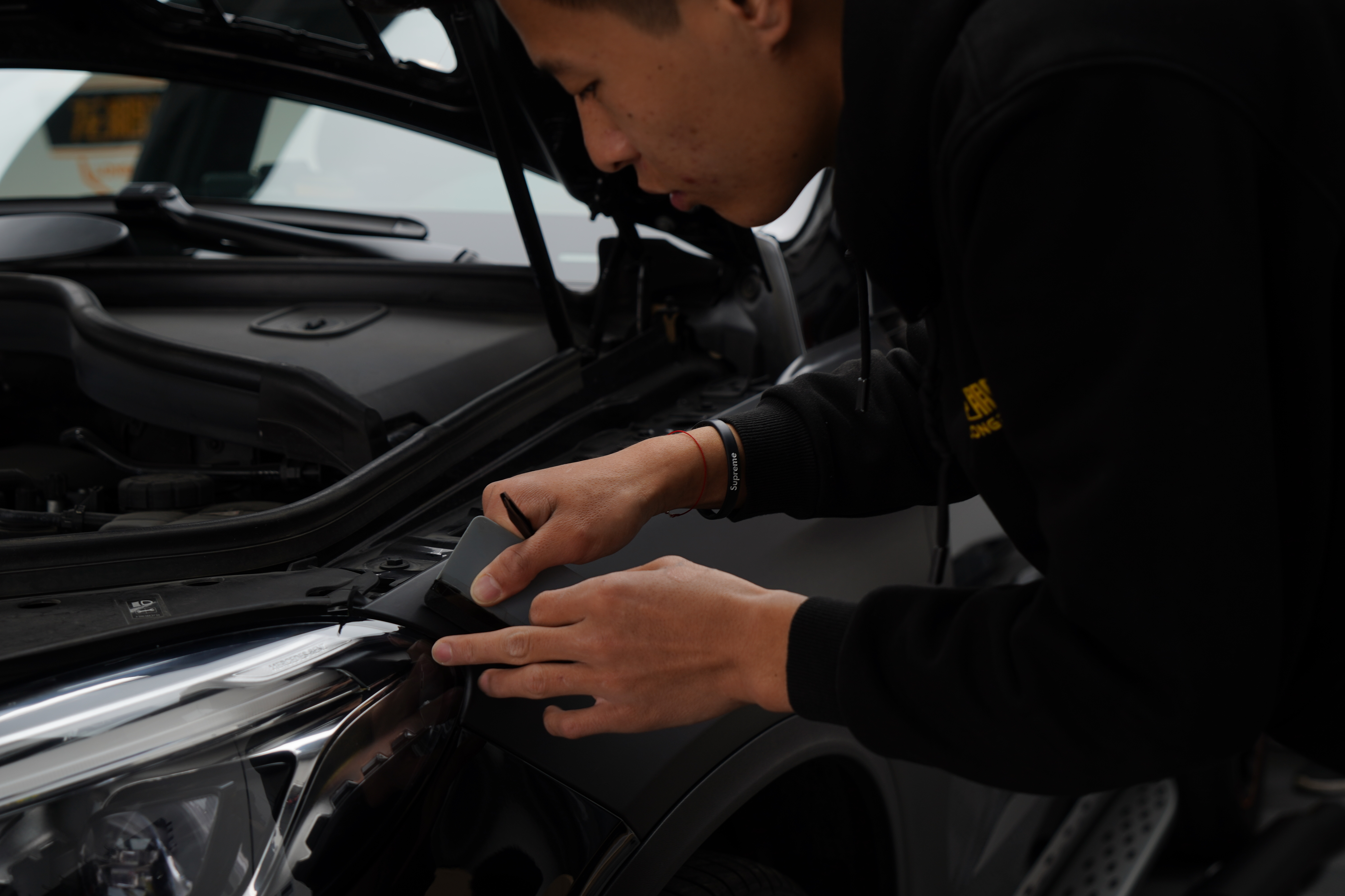 奔驰gle43改磨砂黑,18款奔驰gle43改装外观