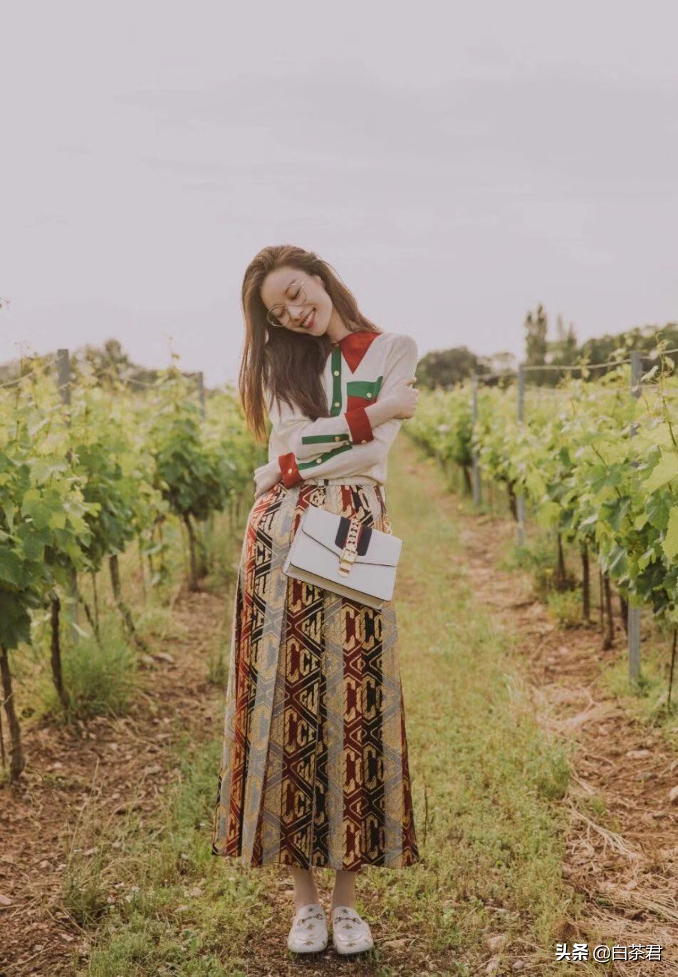 倪妮gucci米兰时装周,倪妮gucci白色连衣裙