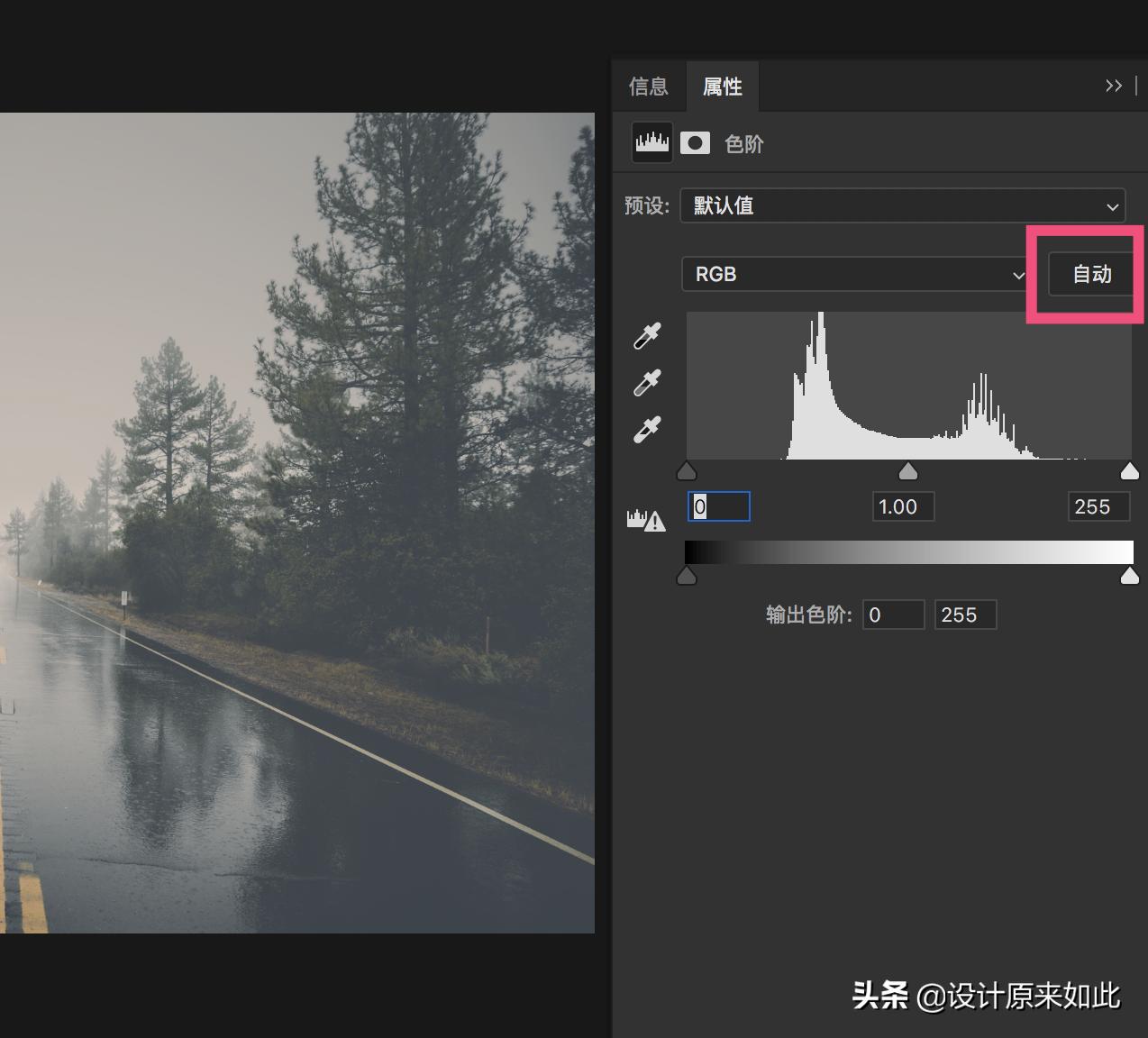 色阶工具怎么调整图片,ps文字色阶调色教程