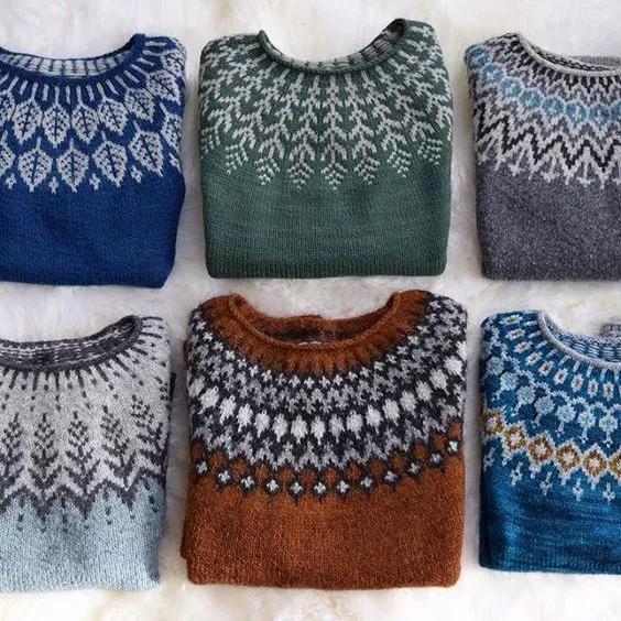 很美的提花毛衣四款附图解,一些漂亮的提花毛衣花样推荐