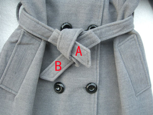 大衣前面蝴蝶结最简单打法慢动作,剪绒大衣腰带怎么系好看