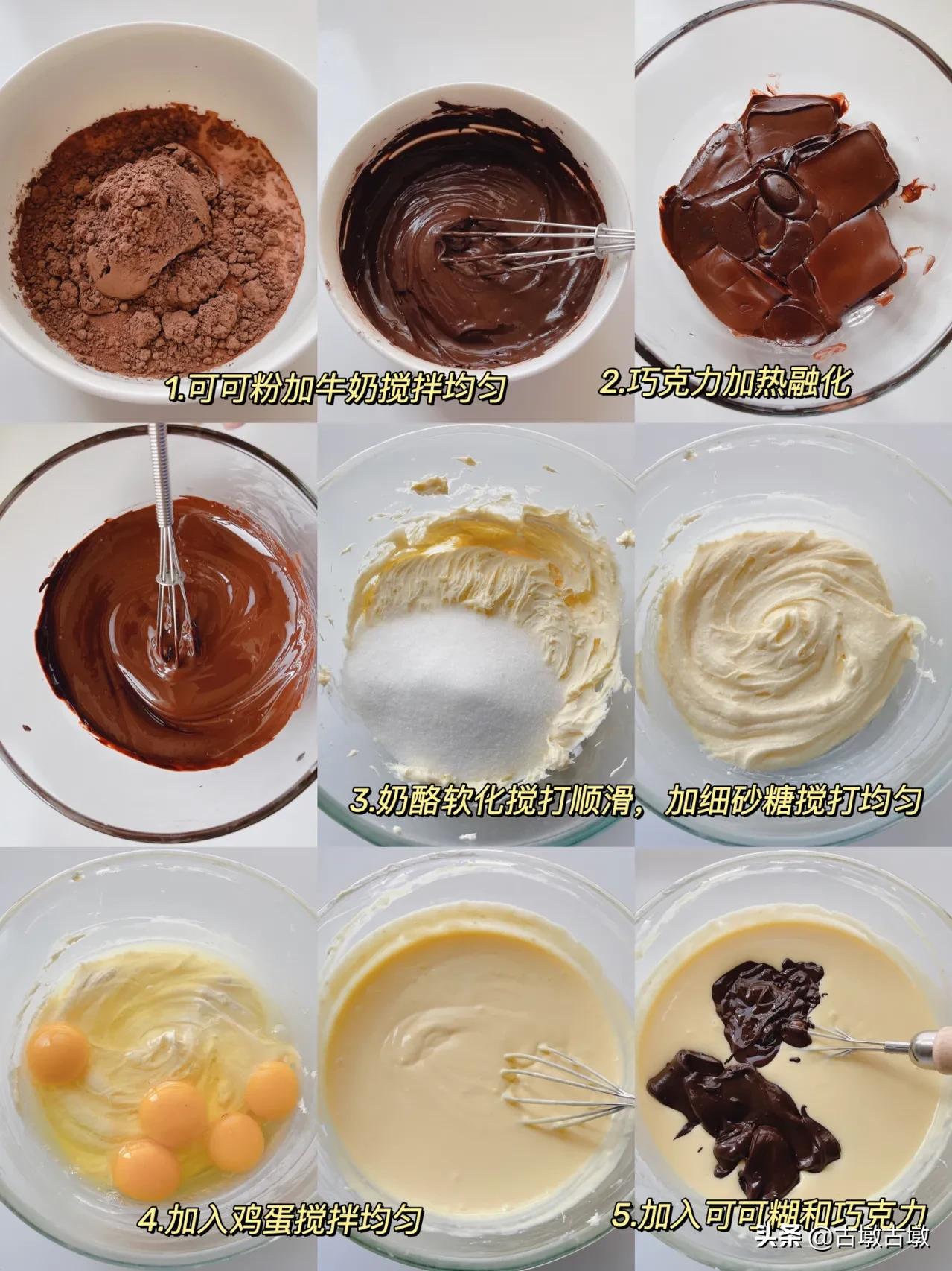 抹茶树莓巴斯克芝士蛋糕的做法,抹茶巧克力巴斯克芝士蛋糕的做法