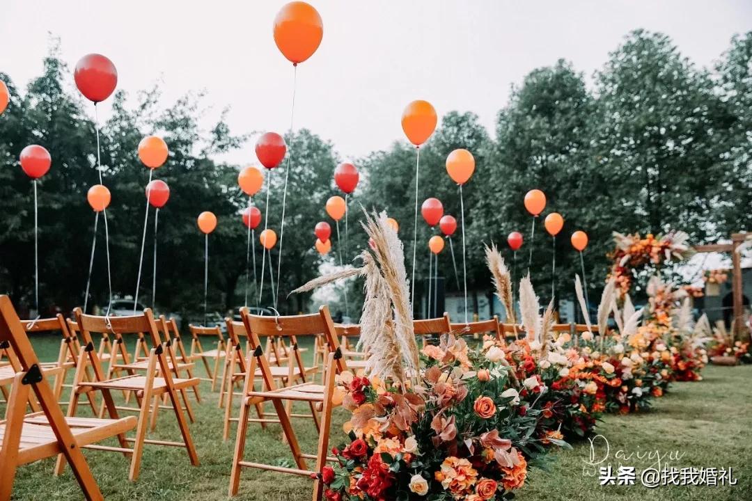 极简西式婚礼户外布置,法式复古婚礼户外效果