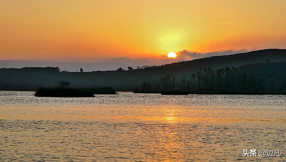 邂逅最美山水田园,春游邂逅一场完美的日落