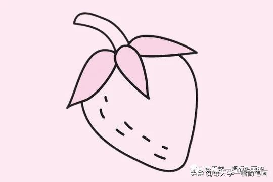 简笔画草莓蛋糕的画法最简单,草莓熊简笔画简单又好看