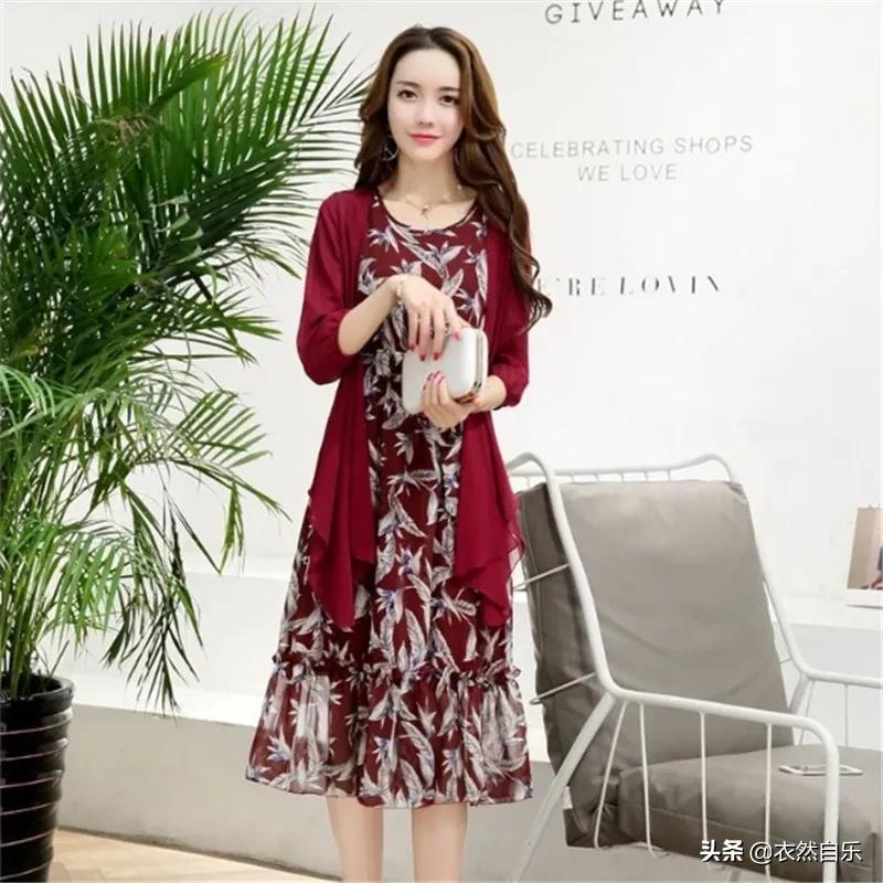 2020年流行的碎花裙子半身裙,今年最流行的雪纺裙碎花