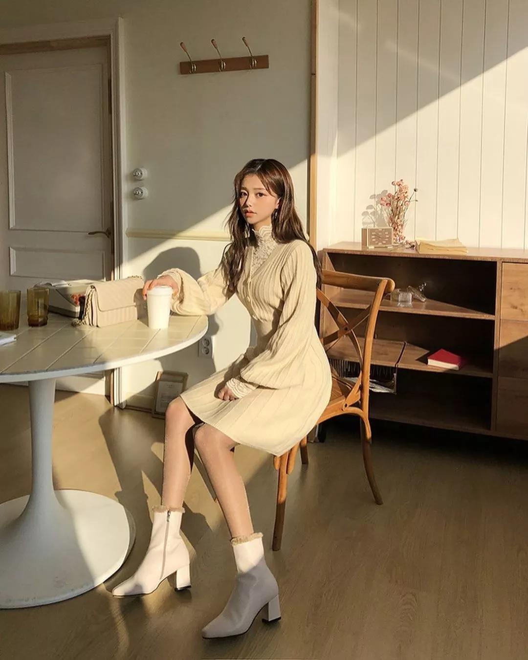 好看的冬季毛衣裙子套装,毛衣裙子太好看了这60件秋冬必买