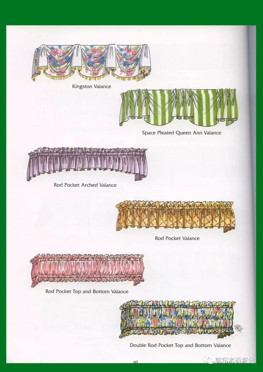 手绘窗帘效果图,100种窗帘图案大全