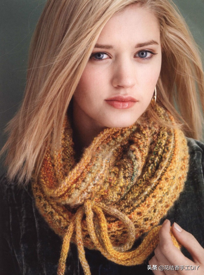 毛线编织围脖花样教程,毛线套头围脖编织教程
