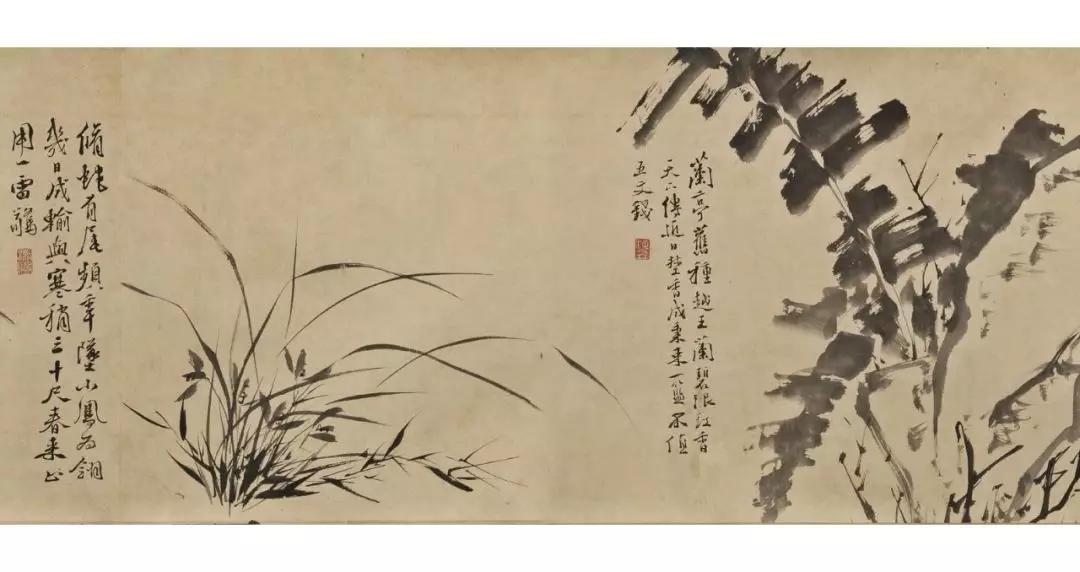 国画兰花加花瓶作品欣赏图片,五幅古代名家笔下的国画兰花欣赏