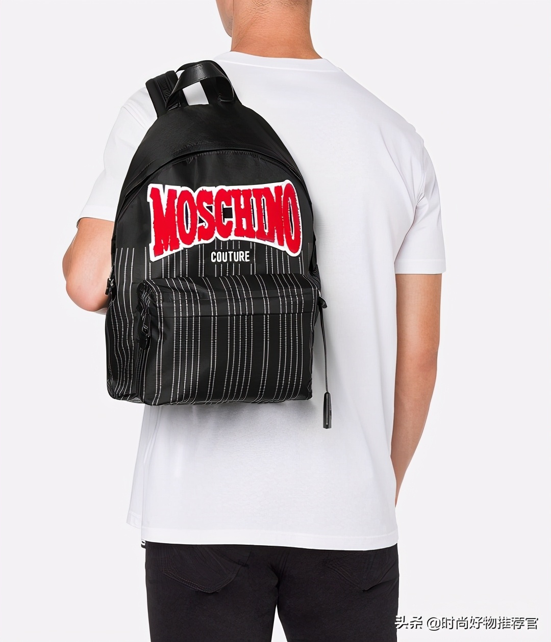 moschino小熊牛仔夹克包,moschino图案外套