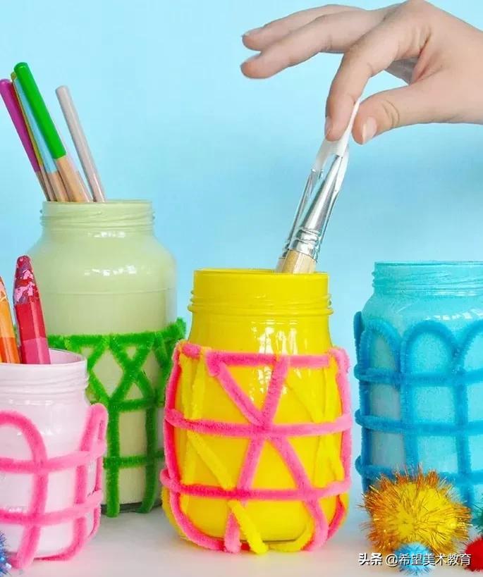 美育节手工作品表现美好假期,画室美术创意手工课